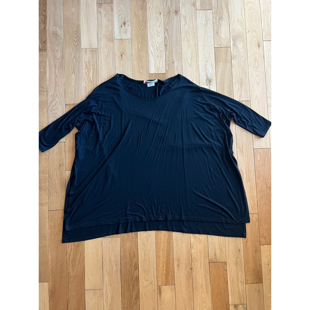 Free People Beach Oversized Black Long Sleeve Shirt Swim Coverup Size Small